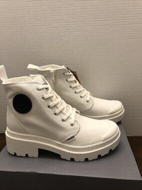 Palladium Pallabase Twill in Star White Size 8.5